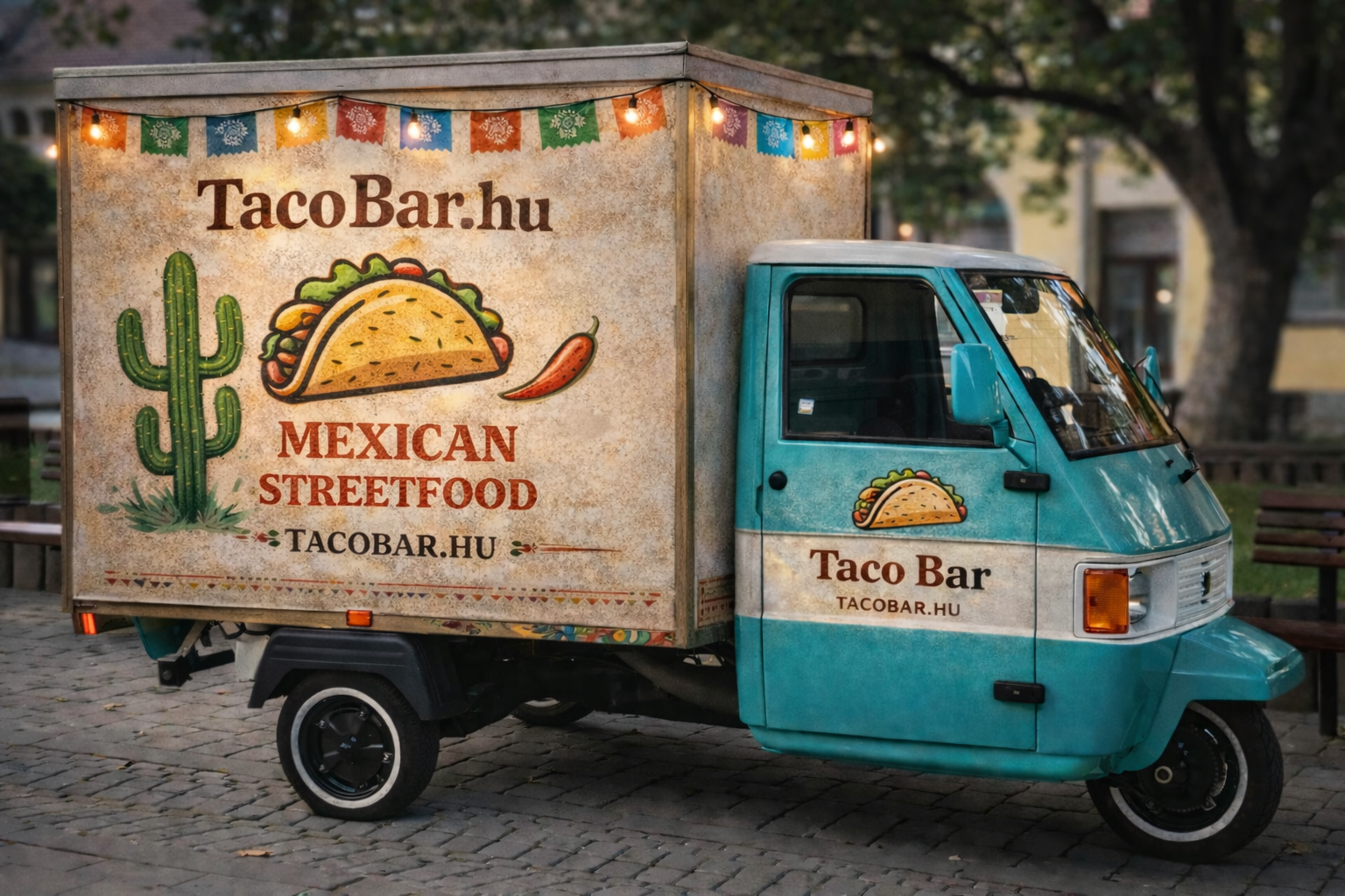 Piaggio Ape custom street food